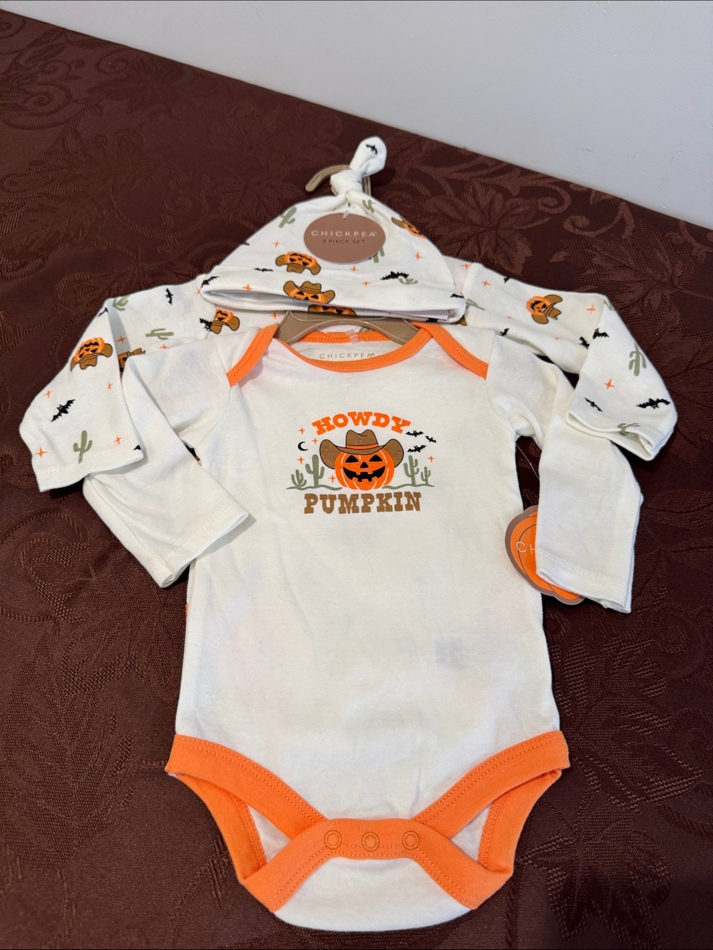 🎃 Chickpea 3 Piece Halloween Set. 3/6 Mo.
